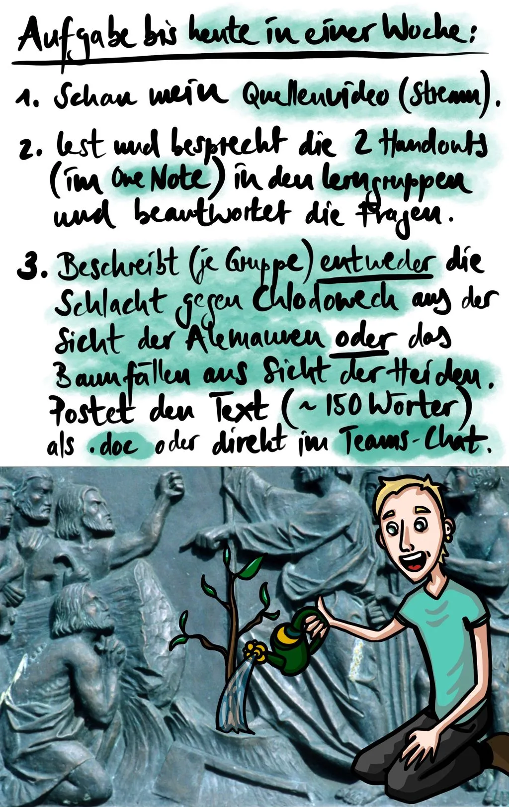 Eine künstlerisch gestaltete Schulaufgabe