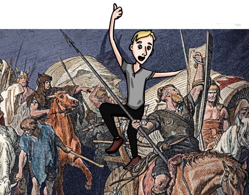 Zeichnung eines Mannes in einem antiken Bild.